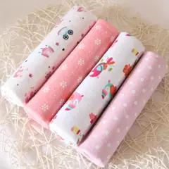 Cobertor de fraldas de flanela supermacio do bebê, Envoltório recém-nascido, 100% algodão, Swaddle impressão, 76x76cm, 4Pc Pack - loja online