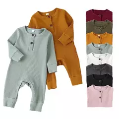 Macacão de algodão manga comprida para bebê recém-nascido, macacão para meninos e meninas, macacão playsuit, roupas infantis, outono na internet