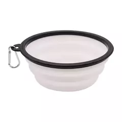Imagem do 350/600ml dobrável cão animal de estimação tigela de silicone dobrável viagem ao ar livre portátil filhote de cachorro recipiente comida alimentador prato tigela suprimentos para animais de estimação