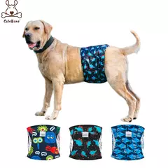 (3 unidades por pacote) Fraldas reutilizáveis para cães masculinos CuteBone, faixas laváveis para barriga de cães, envoltórios para cães masculinos, fraldas para cães