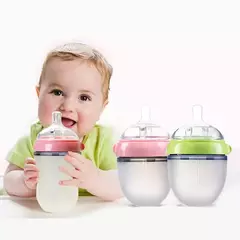 Silicone Baby Bottle, Design de Imitação do Leite Materno, Garrafa De Água Cheia, 0-4 Anos de Idade na internet