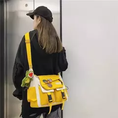 Imagem do Nylon Crossbody Bolsas para Mulheres, Messenger Bag para Meninas, Sacos de Livros Escolares, Bolsas de Lona Jovem, Bolsa de Ombro, Harajuku Sac, Homens