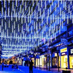 LED Meteor Shower Lights, 8 tubos, decoração de Natal ao ar livre, String Fairy Lights, Street Garden e Yard Decoration - comprar online