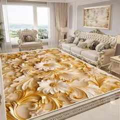 Tapete antiderrapante Flower 3D para quarto, tapete personalizável, tapete de ? - loja online