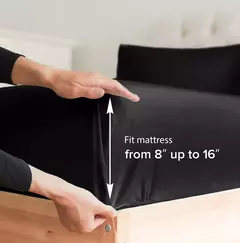 Battilo-Cama de casal Set Sheets, folha plana com Pillowscaso, Luxo Cooling, King and Queen, cama de tamanho completo, 4 PCs - comprar online