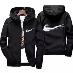 Imagem do Jaqueta impermeável com capuz masculino, blusão, outwear masculino, streetwear casual, roupas da moda, primavera, outono, 2024
