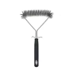 Novos acessórios de cozinha churrasqueira escova e raspador kit churrasco escova limpeza ferramentas aço inoxidável fio cerdas triângulo na internet