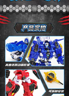 Imagem do MiniForce Penta X Ranger Transformação Robô Bot REX KAISER Modelo Mini Força Deformação Combinador Figura de Ação Brinquedos Presente