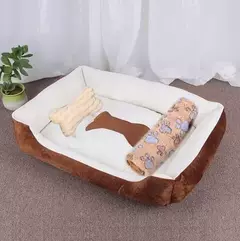 Ninho macio de algodão lavável para animais de estimação, cama de osso quente, cestas, canil, produtos para a casa, pequeno, médio, grande, cachorro, gato - comprar online