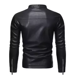 Jaqueta de couro falso masculina, casacos de couro PU masculino, outwear preto, 5XL, novo - Wolf Magazine