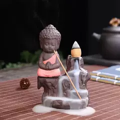 Criativo Fumaça Queimador De Incenso, Pequeno Monge, Pequeno Queimador De Buda, Titular Censer, Decorações De Mesa De Casa, Artesanato - loja online