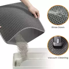 Tapete de areia para gatos, à prova d'água, camada dupla, caixa de areia para animais de estimação, antiderrapante, areia, lavável, almofada limpa, suprimentos para limpeza de animais de estimação - Wolf Magazine