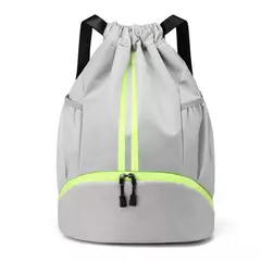 Saco de cordão para homens e mulheres, mochila esportiva ao ar livre, saco de grande capacidade para futebol e basquete, bolso à prova de umidade - comprar online
