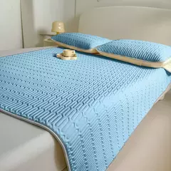 Capa de colchão de látex fina, tapete antibaterial, colchas antiderrapantes, colchão de ar condicionado, protetor acolchoado, tampa da cama, verão - Wolf Magazine
