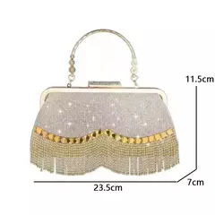 Saco De Embreagem De Diamante Para Senhoras, Saco De Noite, Banquete De Casamento, Saco De Vestido De Noiva, Moda De Luxo - loja online