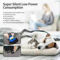 Fonte de água automática para cães e gatos, 2l, com iluminação led, usb, dispensador de água para animais de estimação com fio de recircular para alimentador de animais de estimação na internet