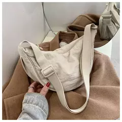 Bolsa Crossbody de Nylon Hobos para Mulheres, Bolsas de Ombro Casual Designer, Bolsa de Grande Capacidade Lady Travel Shopper, Bolsas Femininas, 2024 - loja online