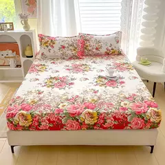Flower Impresso Equipado Lençóis, Sabanas Cama Matrimonial Folha, Solteiro, Rainha, Rei Capa de Colchão, lençóis duplos - Wolf Magazine