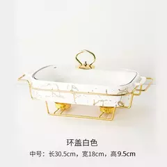 Retangular amphora cerâmica caçarola casa talheres luz calor hotel seco pote de sopa criativo pote titular com vela - comprar online