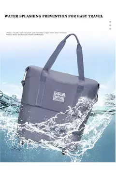 Imagem do Mala de viagem dobrável para mulheres, separação seca e úmida, bolsa de bagagem leve, bolsa de ombro manual, bolsa de ioga e fitness com rodas