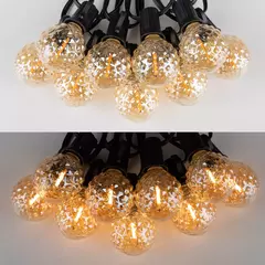 Conectável Diamond Outdoor Light Guirlanda, impermeável Jardim Fairy Lights, Natal Decorativo String Light, E12, 220V, G40 - comprar online