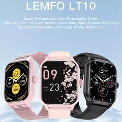 LEMFO LT10 Smartwatch para homens e mulheres Touch Dial Chamada Música Smartwatch Android iOS Rastreador de Fitness Relógios Esportivos 2024 na internet