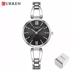 Curren-relógio de pulso feminino 9092, luxo, elegante, pulseira de aço inoxidável, pulseira, feminino, moda, para meninas - Wolf Magazine