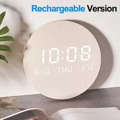 Relógio de parede digital led temperatura data hora multi-função display sala de estar casa quarto relógio silencioso moda relógio de parede