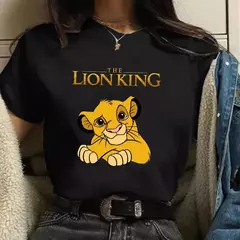 T-shirt do Rei Leão Disney para mulheres, top Kawaii engraçado, camiseta Harajuku, roupas femininas, Hakuna Matata, anos 90 - comprar online