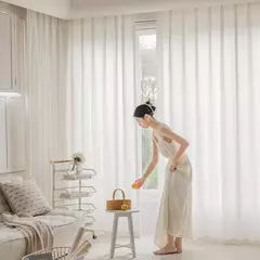 YanYangTian Janela Cortina para Sala de Estar, Chiffon Divisória, Tule, Impermeável, Proteção UV, Decoração Da Casa, Gancho