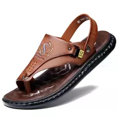 Sandálias dos homens Atacado de Verão de sola Macia Anti derrapante Sapatos de Praia dos homens Grande Nova flip-flops Casual Outwear Sandálias