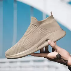 Imagem do Tênis masculino leve, tênis de corrida respirável, meias confortáveis de cal