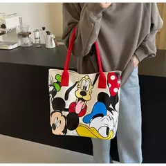 Bolsa de Ombro Disney-Mickey para mulheres, sacola versátil, bolsa de classe estudantil, grande capacidade, casual, desenhos animados, na moda - Wolf Magazine