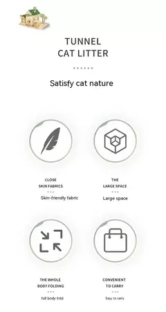 Imagem do Cama de gato de pelúcia com túnel para gatos internos Cama de túnel de gato multifuncional com olho mágico Cama de gato de rosquinha fofa com túnel