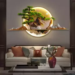 TINNY-Chinês Criativo Paisagem Mural Candeeiro, Imagem Moderna Luz de Parede, Lâmpada LED para Casa, Sala, Estudo, Decoração Do Quarto - comprar online