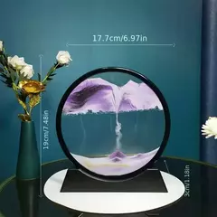 3D ampulheta areia movediça arte imagem, vidro redondo, mar profundo, sandscape artesanato, fluindo pintura, escritório, decoração de casa presente, novo - comprar online