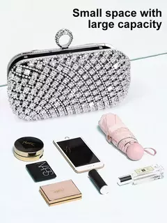 Bolsa quadrada de strass pequena, bolsa de ombro, bolsas femininas, carteiras, bolsa de noite para casamento, tendência, designer de luxo - loja online