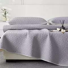 Tapete e fronha de látex espesso macio, Conjunto de cama liso, Lençol Cool Feeling, Capa de colchão de resfriamento, Verão, 2 pcs, 3pcs - comprar online