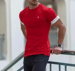 Camiseta corrida de manga curta masculina, camiseta respirável casual, blazer de treino fitness, corrida ao ar livre, verão, alta qualidade, nova na internet