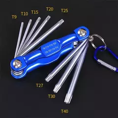 Portátil dobrável hex chave allen conjunto de metal sistema métrico torx hexagonal chave de fenda hex chave ferramenta mão alta qualidade