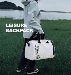 Tymilla-Bolsa crossbody simples para roupas de golfe, grande capacidade, PU impermeável, área de sapato independente, esportes ao ar livre, novo, 2024
