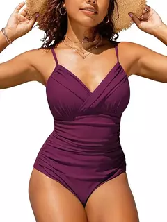 Imagem do OIINAA-maiô feminino de peça única, maiô sexy sólido plissado, bodysuit estampado leopardo, conjunto de biquíni, moda verão, moda praia nova