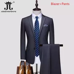 Smoking fino monocromático masculino, terno formal casual, vestido de noiva do noivo, baile e festa boutique, negócios e escritório, colete blazer e calças, M-5XL na internet