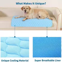 Esteira de resfriamento para animais de estimação, almofada para cães e gatos, seda fria, colchão à prova de umidade, cama para animais pequenos, almofada de verão, 5 tamanhos - loja online