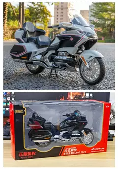 1:11 honda gold wing gl800 2021 liga fundida modelo de motocicleta coleção de veículos som e luz off road autocycle brinquedos carro - comprar online