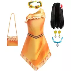 Indiano pocahontas princesa cosplay vestido meninas matoaka festa de halloween disfarce traje crianças dos desenhos animados filme fantasia outfits na internet