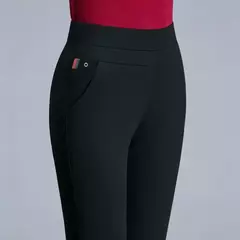 Imagem do Calça lápis de lã feminina, roupa formal, roupa feminina fina, elástico longo básico, senhora preta do escritório, outono, inverno