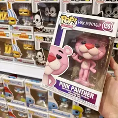 Figura de ação da Pantera Rosa modelo Funko Pop edição limitada # 1551 Anime Cartoon Desktop Figureine Boneca Colecionável Brinquedo Infantil Presentes - comprar online