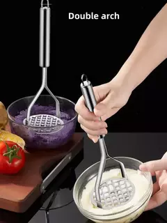 Imagem do Masher De Imprensa De Lama De Aço Inoxidável Criativo, Purê De Suco, Triturador De Batatas, Ferramentas De Frutas Pusher, Gadget De Cozinha