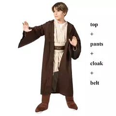 Imagem do Star Jedi Warrior Cosplay Traje para Crianças, Role Play Vermelho, Conjunto completo, A Força Desperta, Meninas Fancy Dress, Halloween, Festa de Carnaval